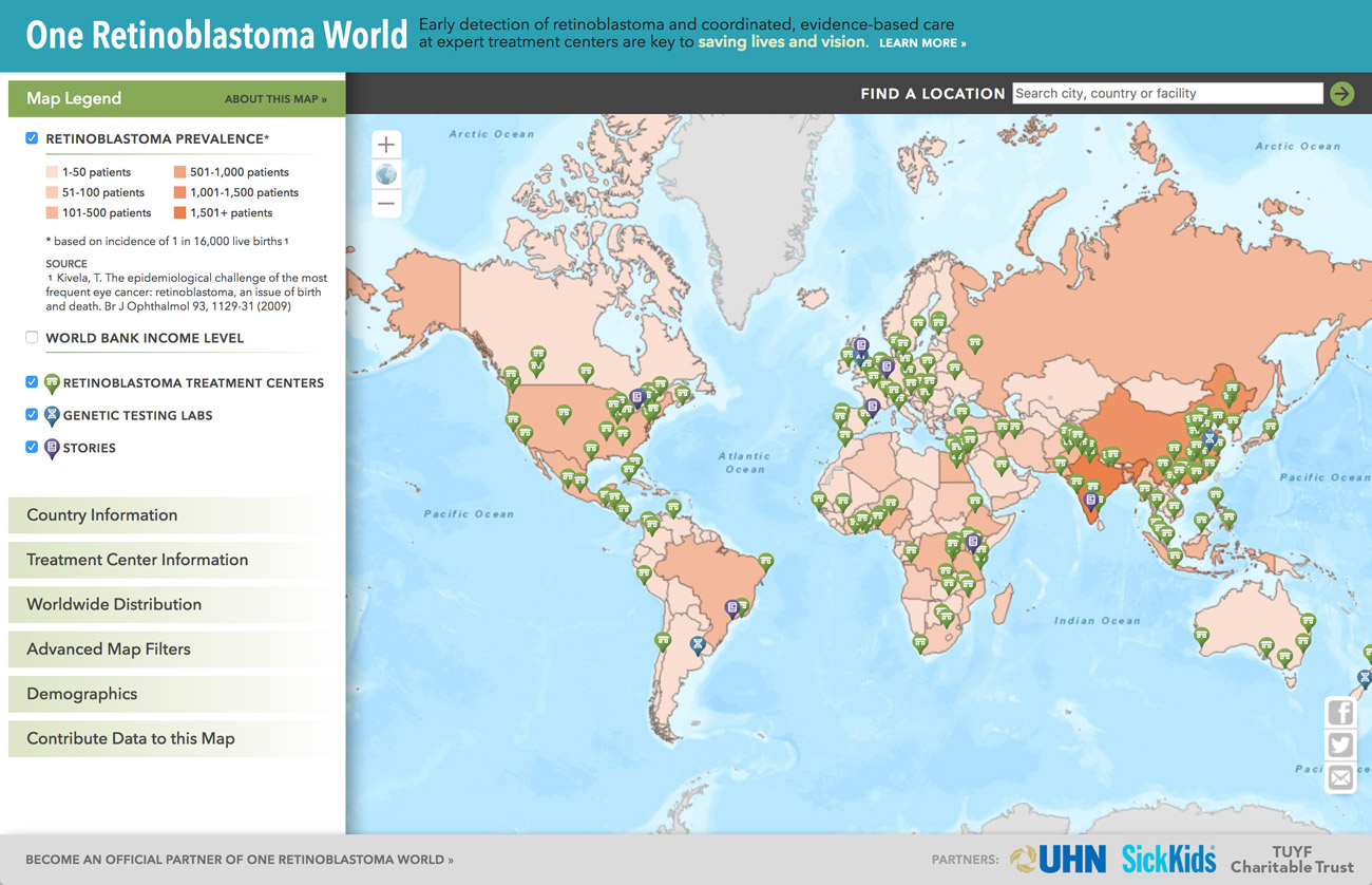 One Retinoblastoma World, Map screen 1