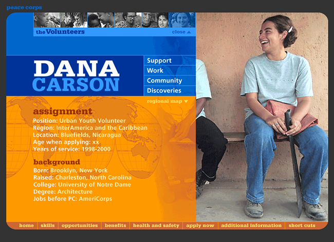 Peace Corps, Peace Corps Recruitment CD-ROM screen 2