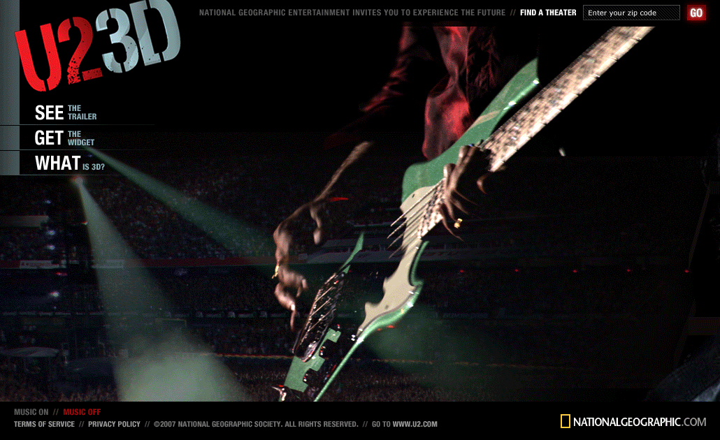 National Geographic Entertainment, Parallax scroll concept
