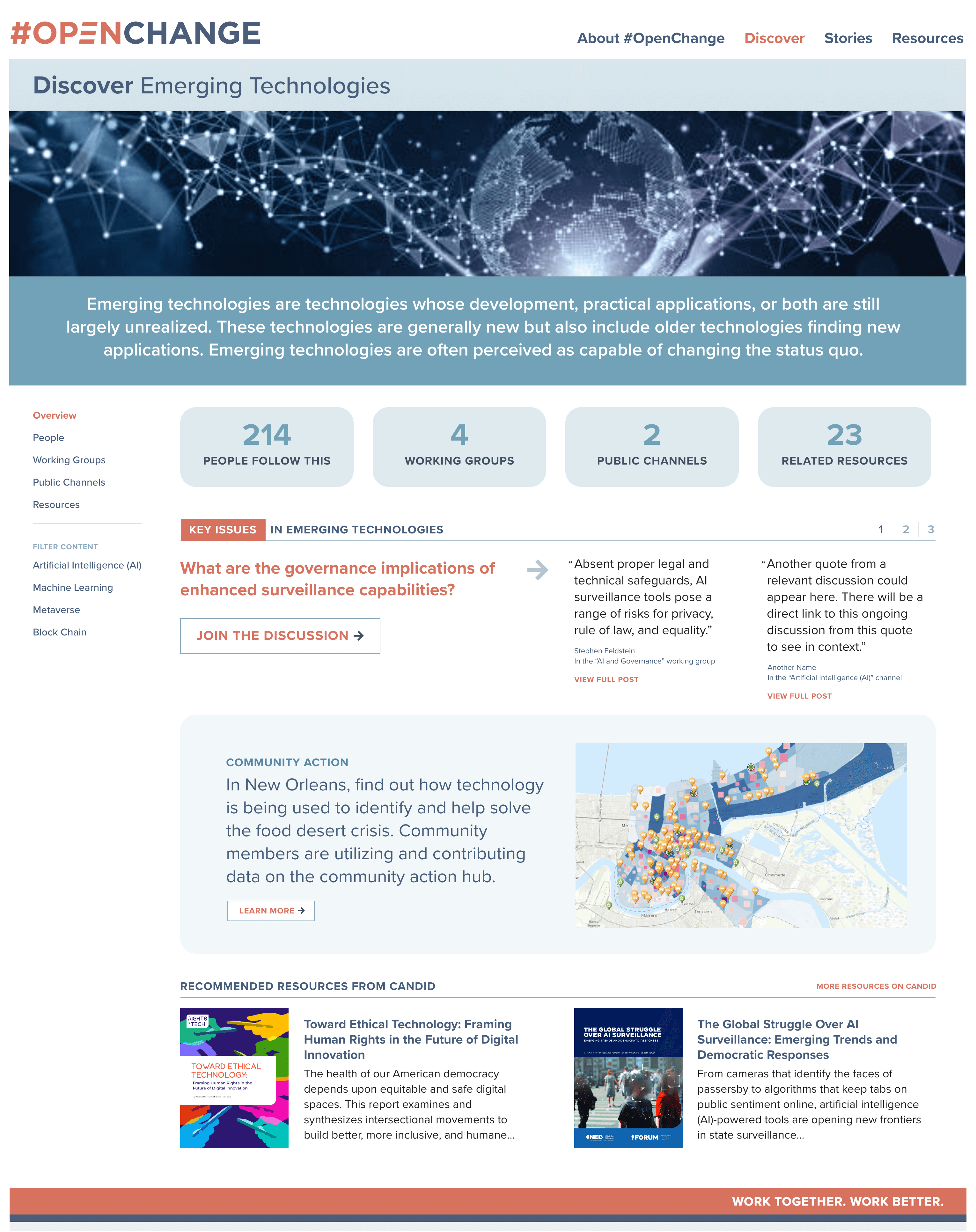 OpenChange, #OpenChange Website Discover Screen
